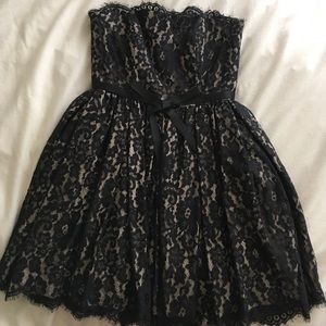 Lace strapless dress